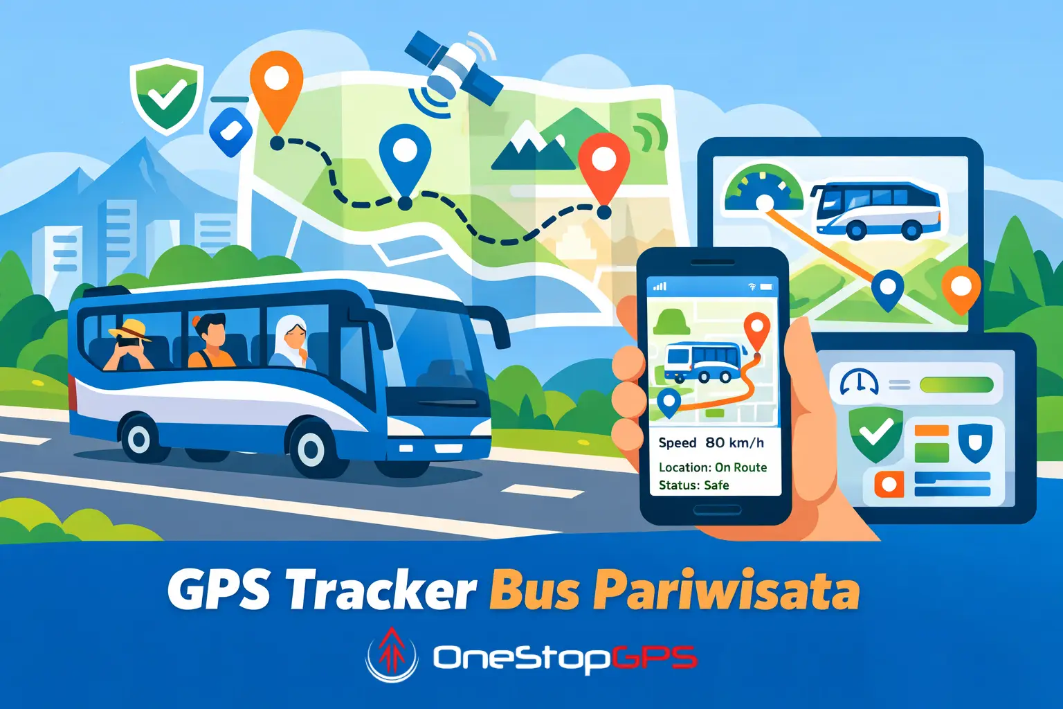 GPS Tracker Bus Pariwisata – Pantau Rute dan Keamanan Penumpang
