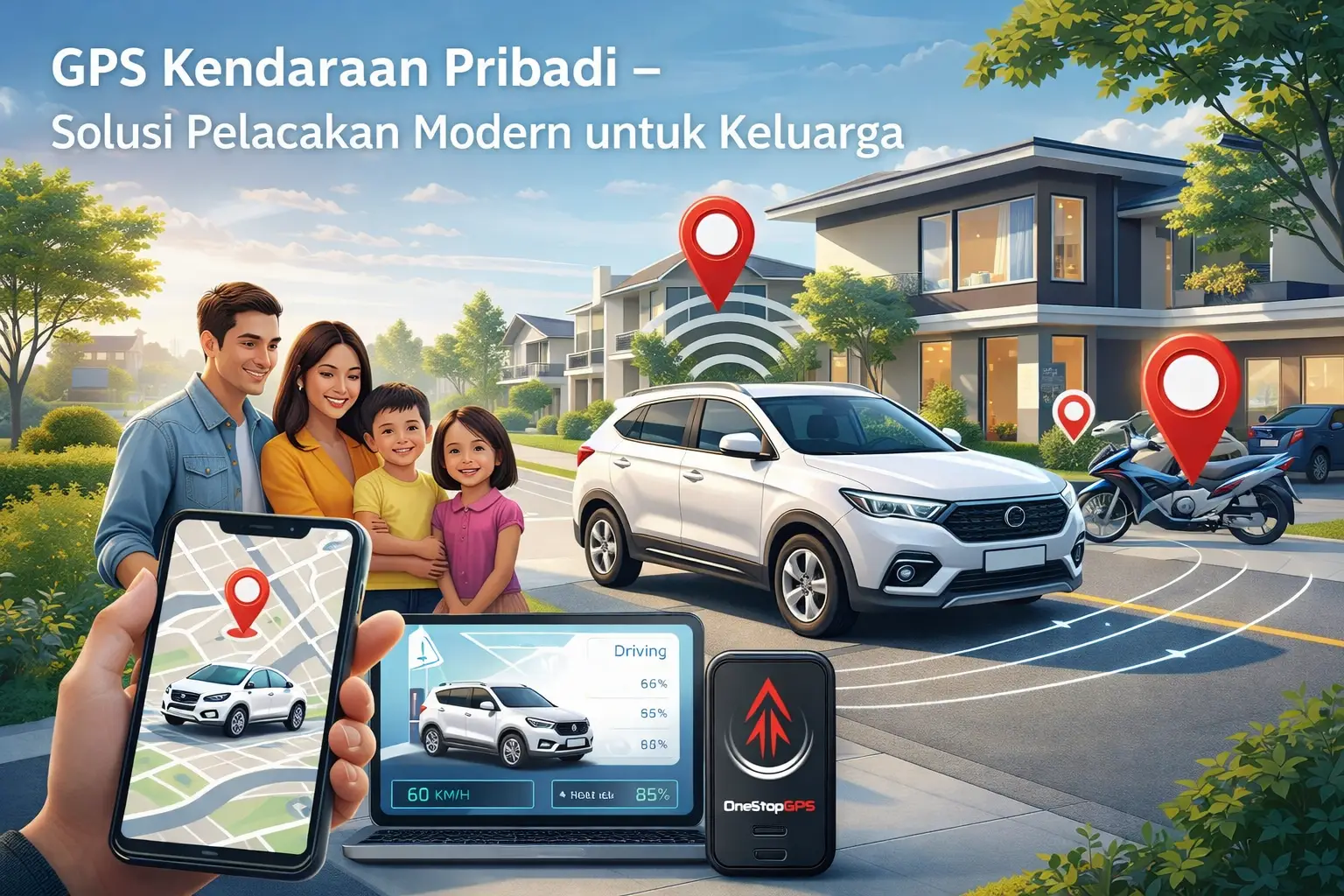 gps tracker kendaraan pribadi untuk keamanan dan pemantauan keluarga