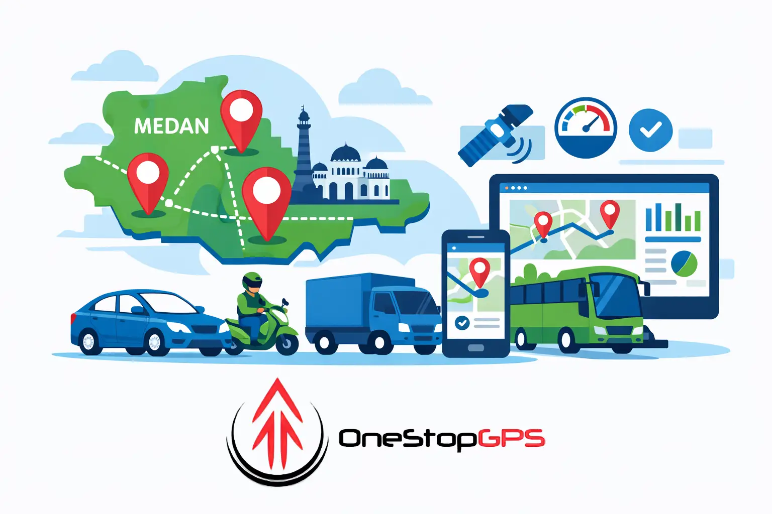 gps tracker medan untuk pelacakan kendaraan dan armada