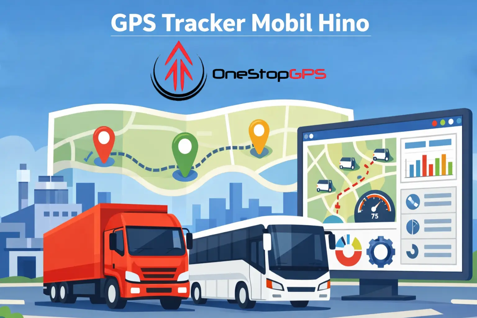 gps tracker mobil hino untuk fleet tracking truk dan bus
