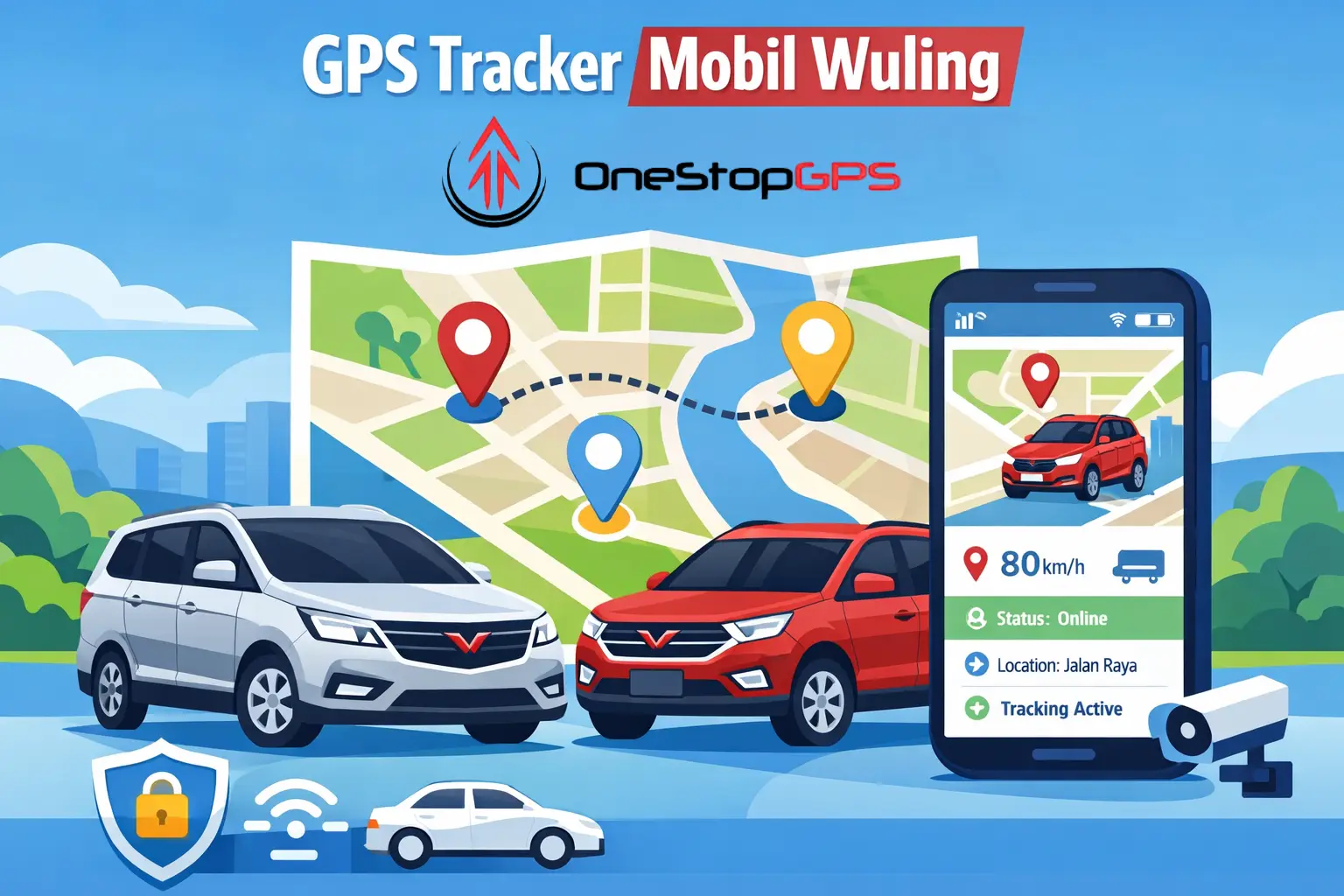 gps tracker mobil wuling untuk cortez dan almaz real-time