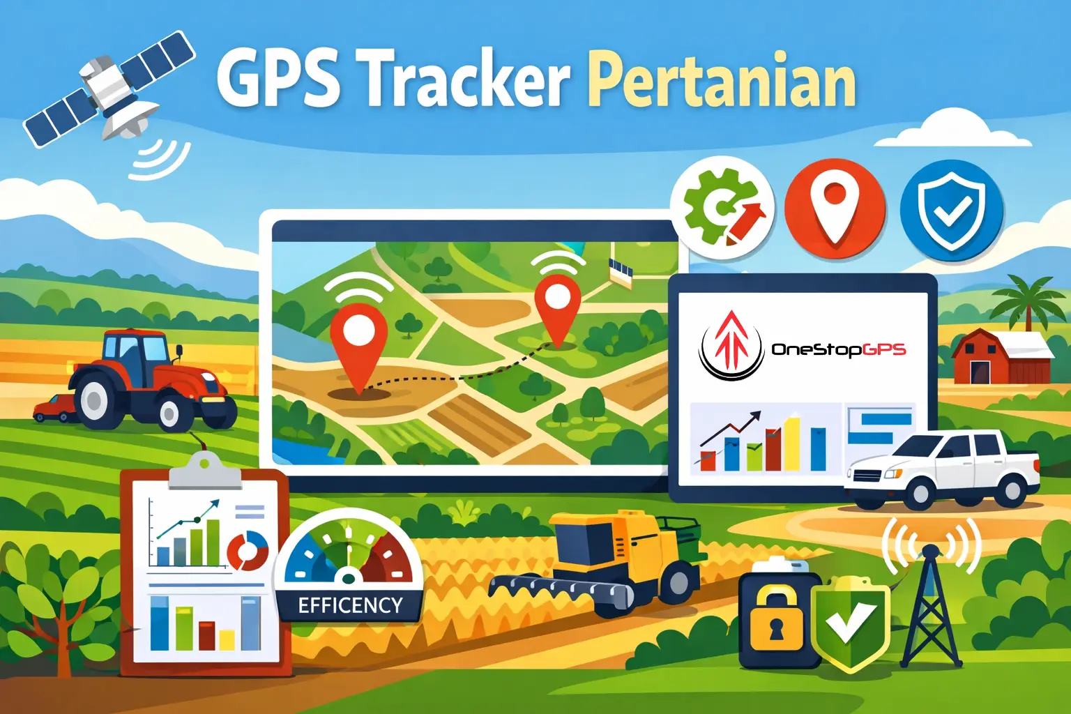 GPS Tracker Pertanian – Pantau Mesin & Kendaraan di Area Lahan