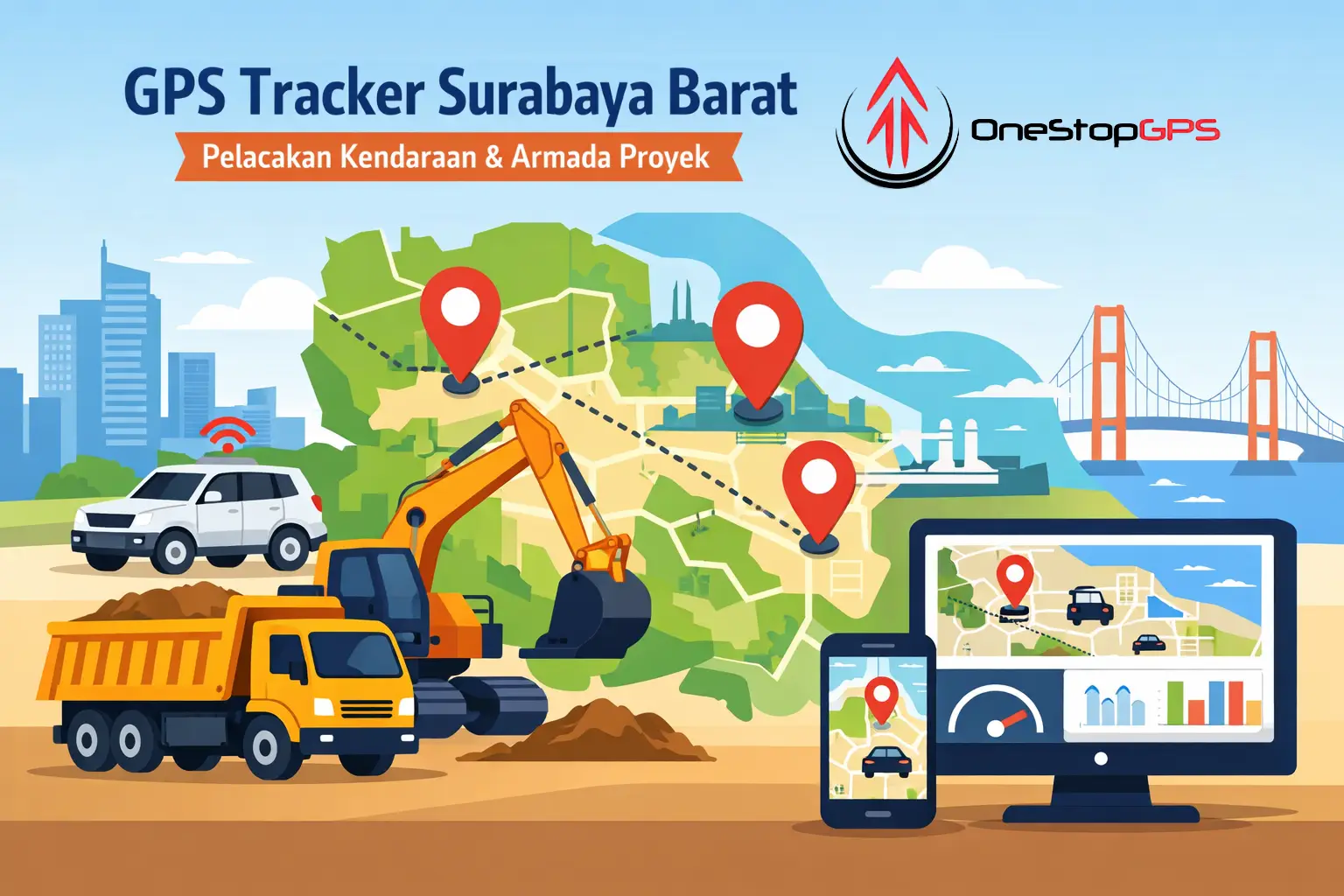 gps tracker surabaya barat untuk pelacakan kendaraan dan armada proyek