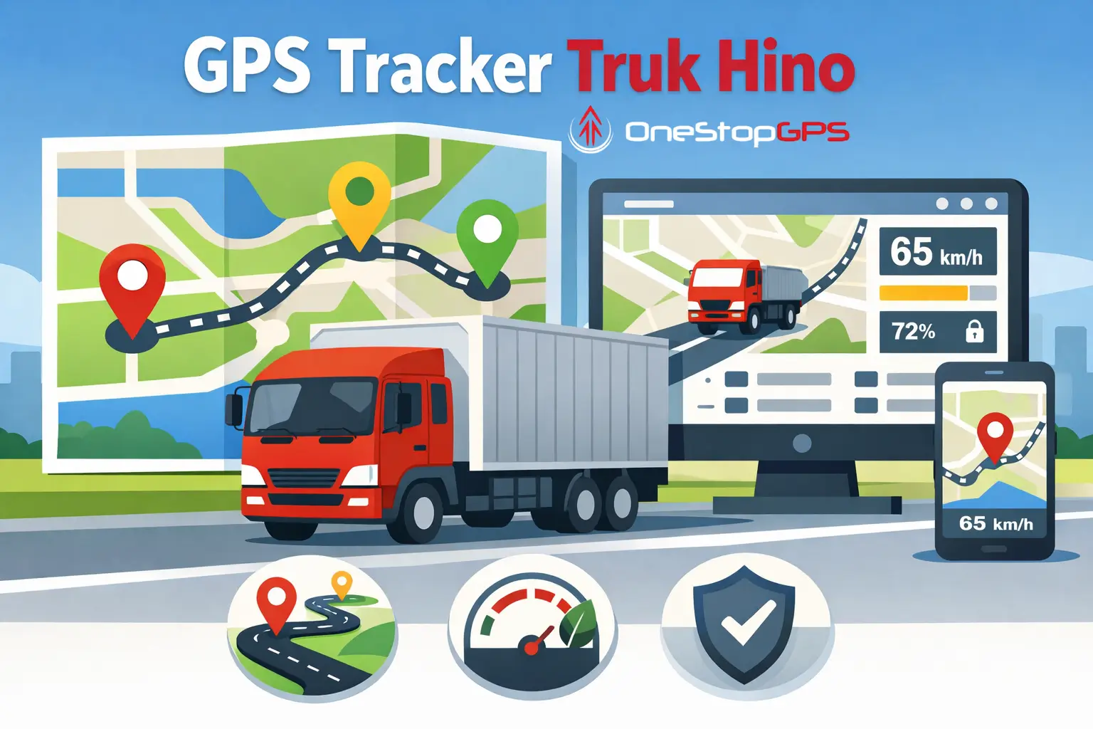 gps tracker truk hino untuk pantau posisi dan rute armada