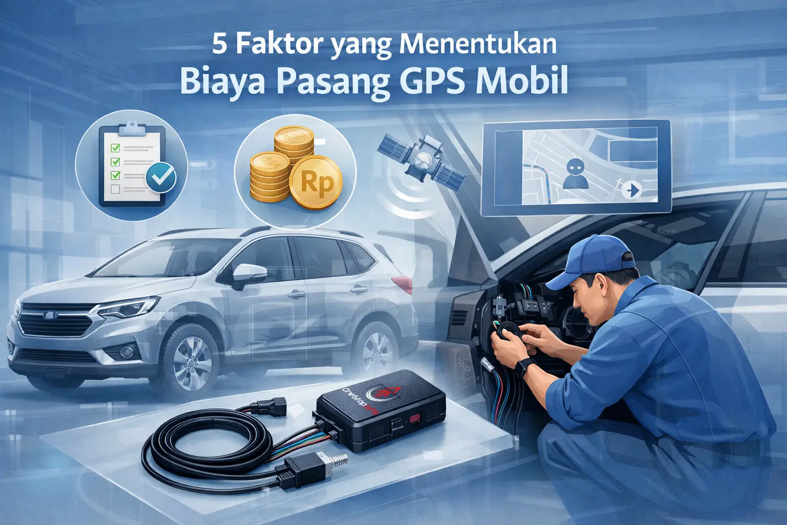 harga pasang gps mobil dipengaruhi jenis perangkat dan metode instalasi