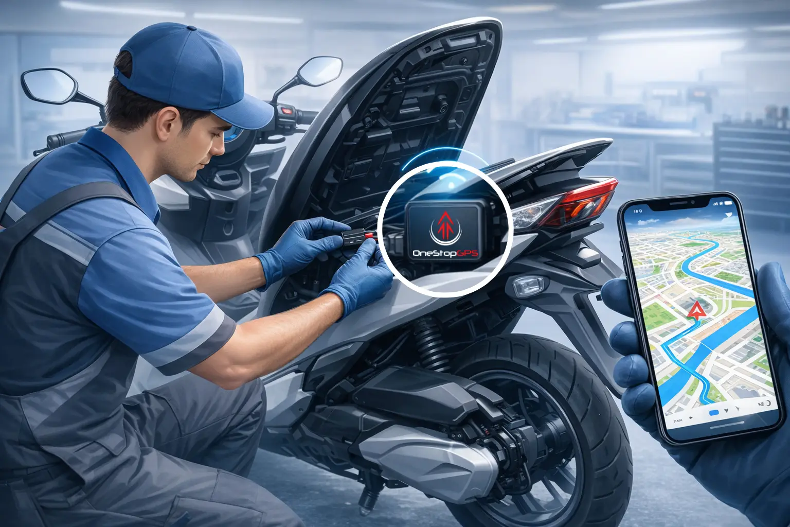 pasang gps motor aman tanpa merusak body kendaraan